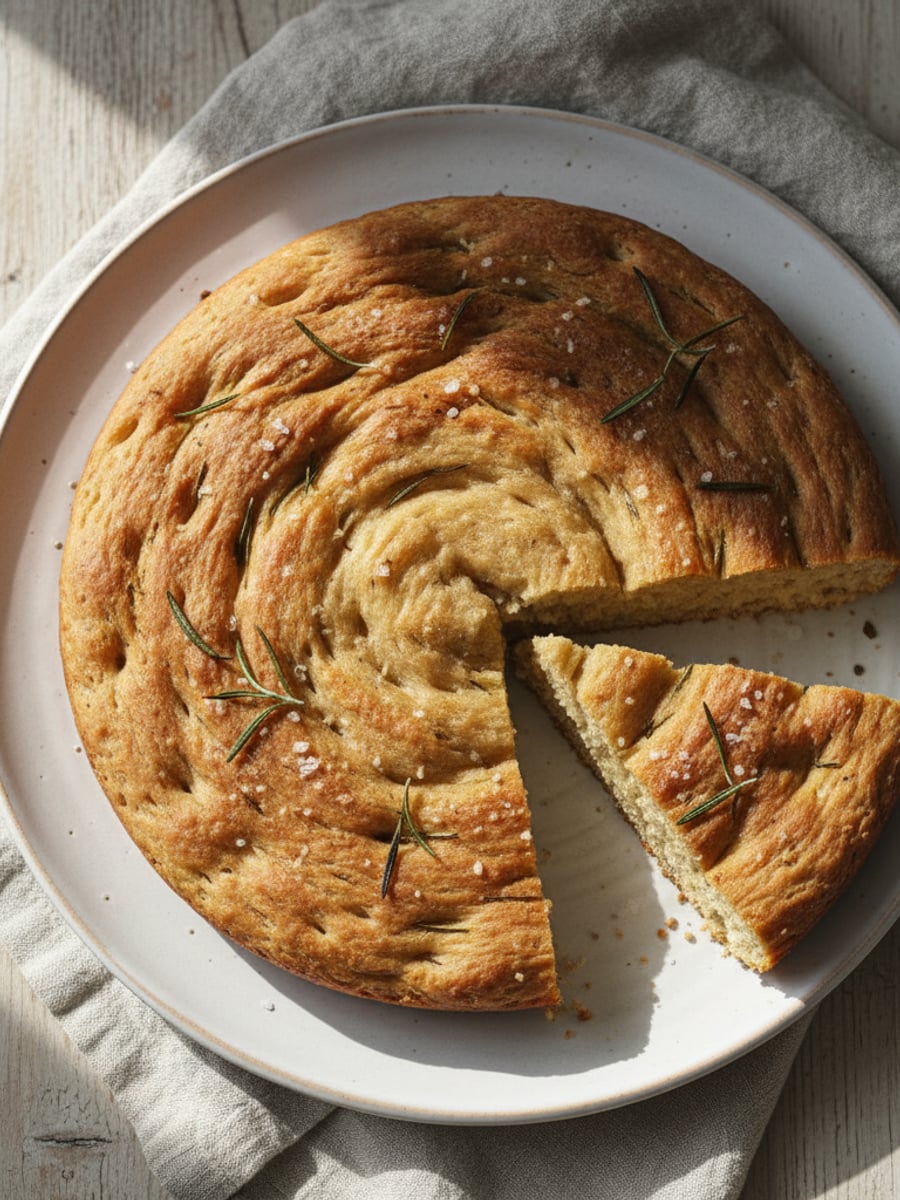 AI-bild: LCHF-fokaccia med rosmarin