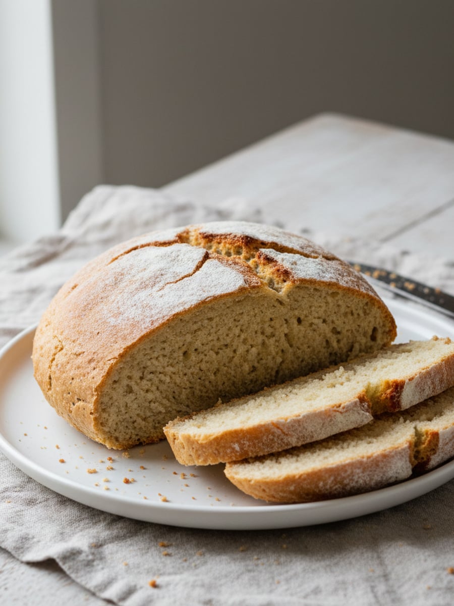 AI-bild: Mandelmjölsbröd (limpa)