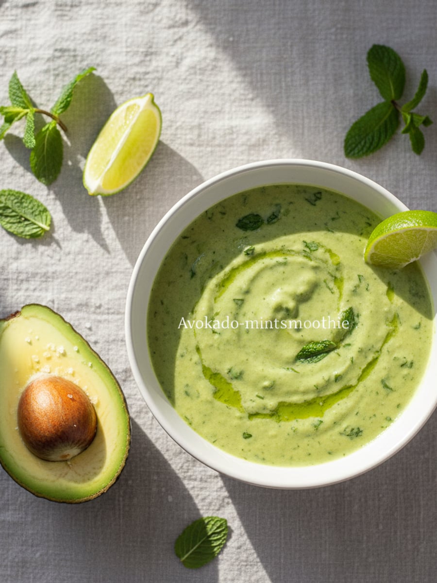 AI-bild: Avokado-mintsmoothie