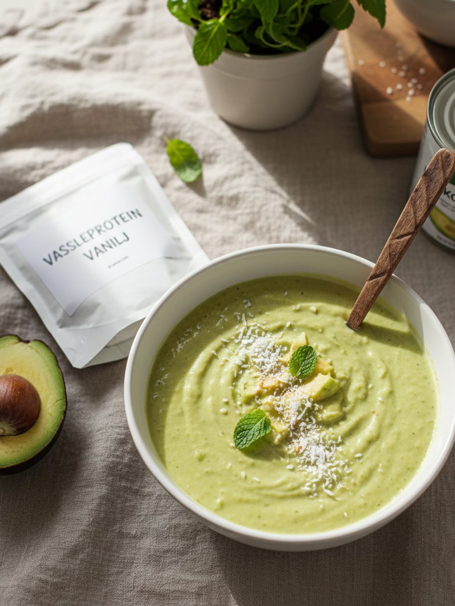 AI-bild: Avokado-protein smoothie