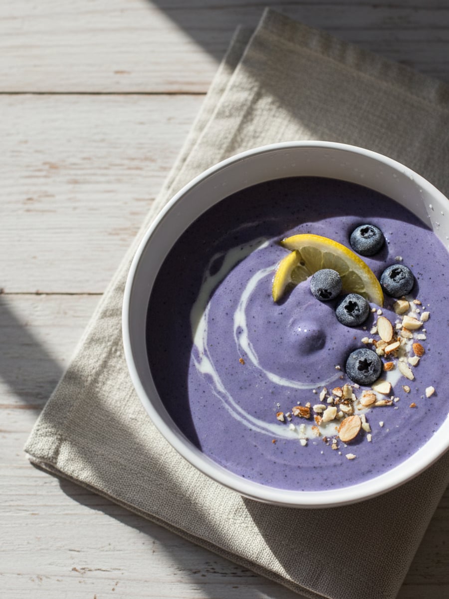 AI-bild: Blåbär-citron smoothie