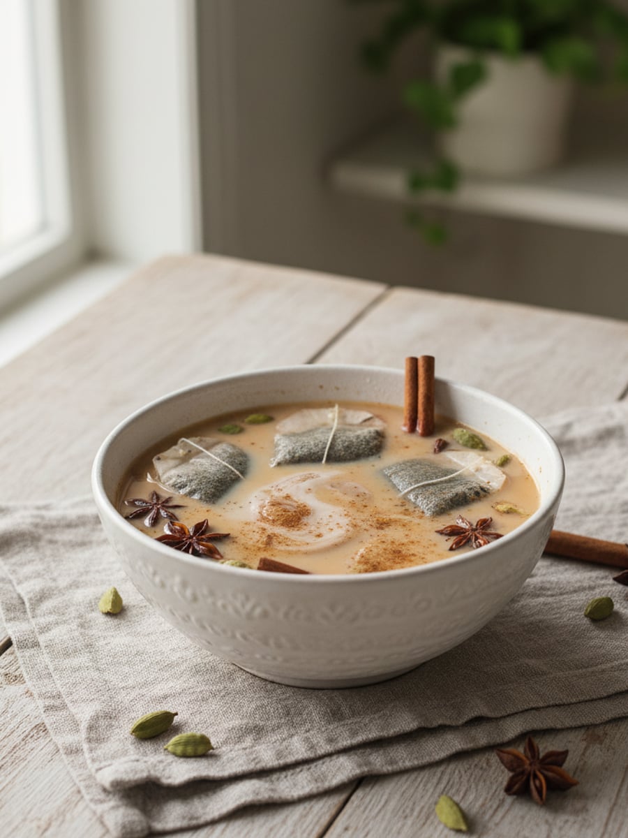 AI-bild: Chai-te-blandning hemma (kall variant)
