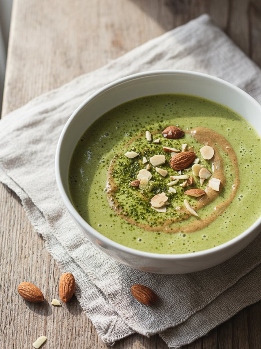 AI-bild: Matcha-mandel smoothie
