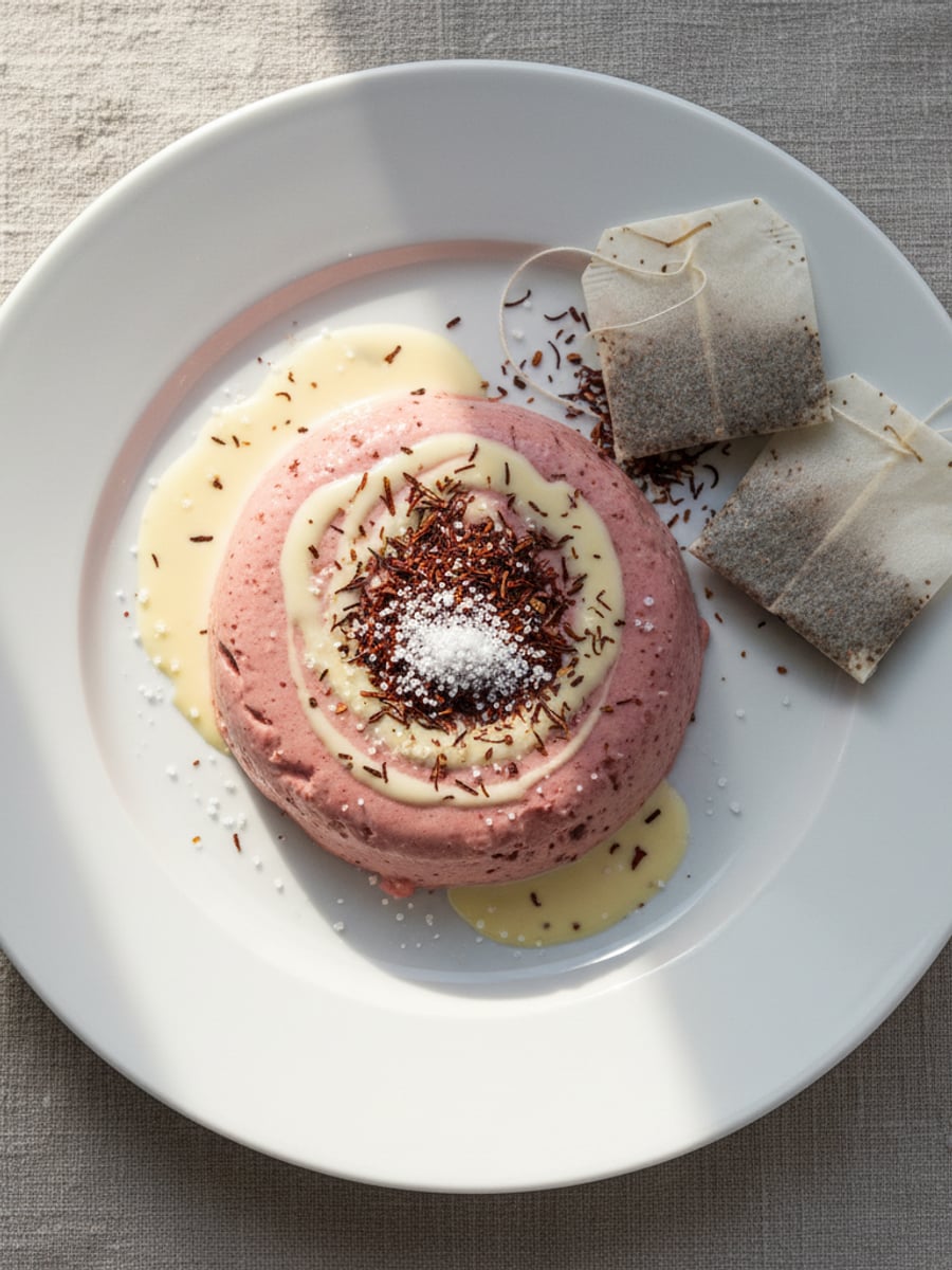 AI-bild: Rosa rooibos med vanilj