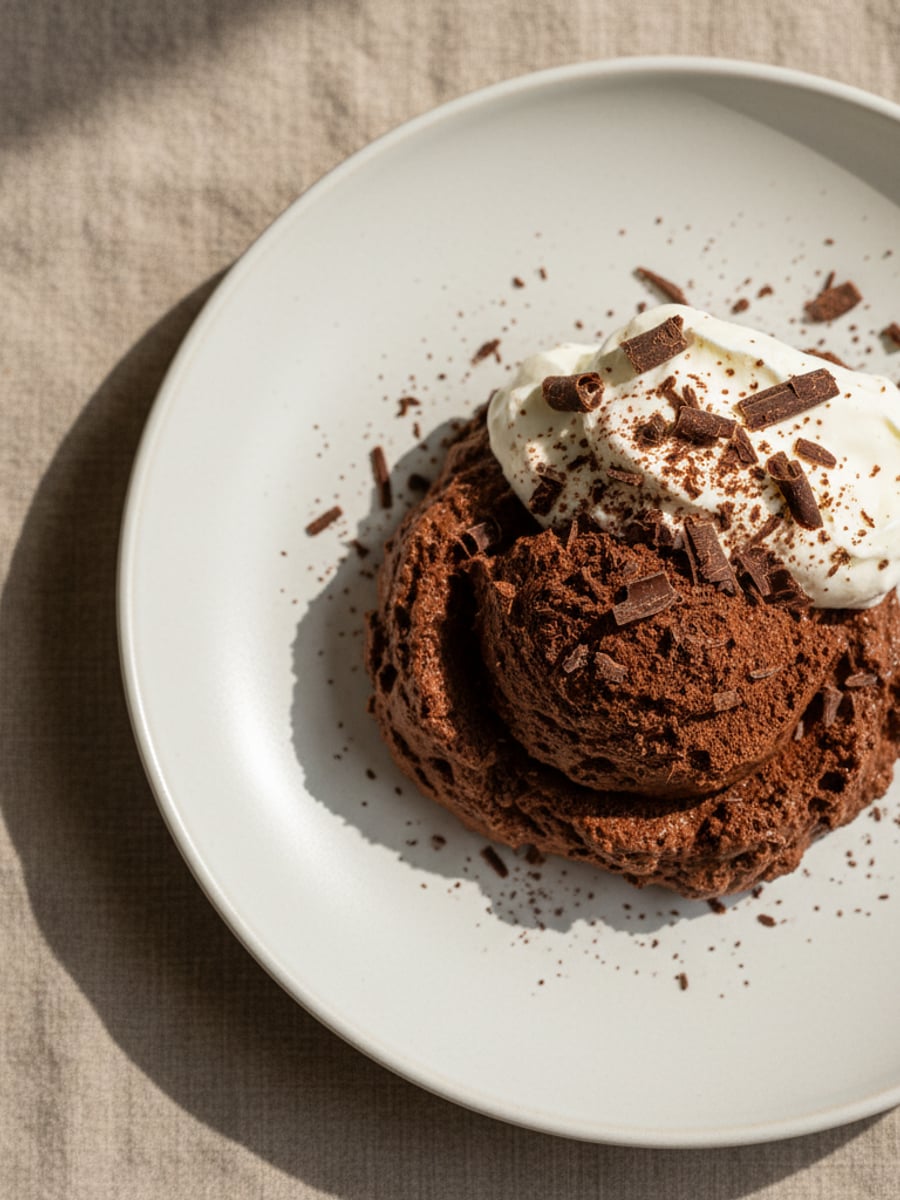 AI-bild: Chokladmousse med mörk choklad