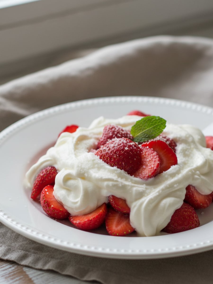 AI-bild: Jordgubbskräm LCHF
