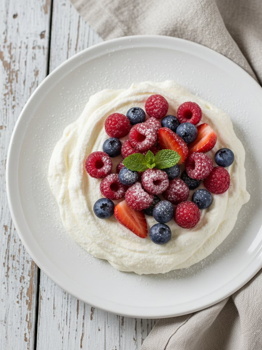 AI-bild: Mascarpone-mousse med färska bär