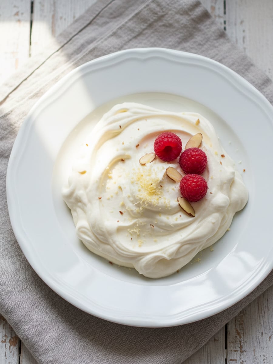 AI-bild: Mascarpone-mousse med vanilj