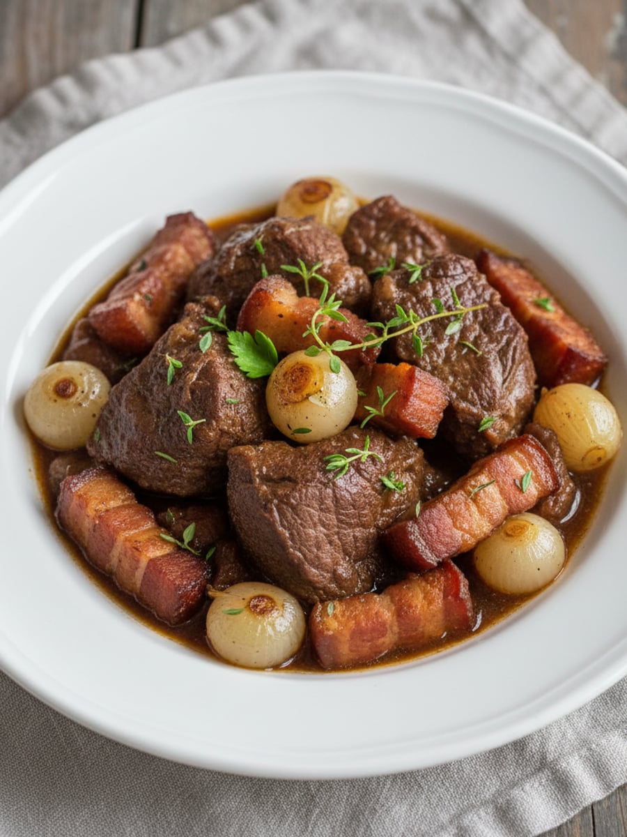 AI-bild: Beef bourguignon