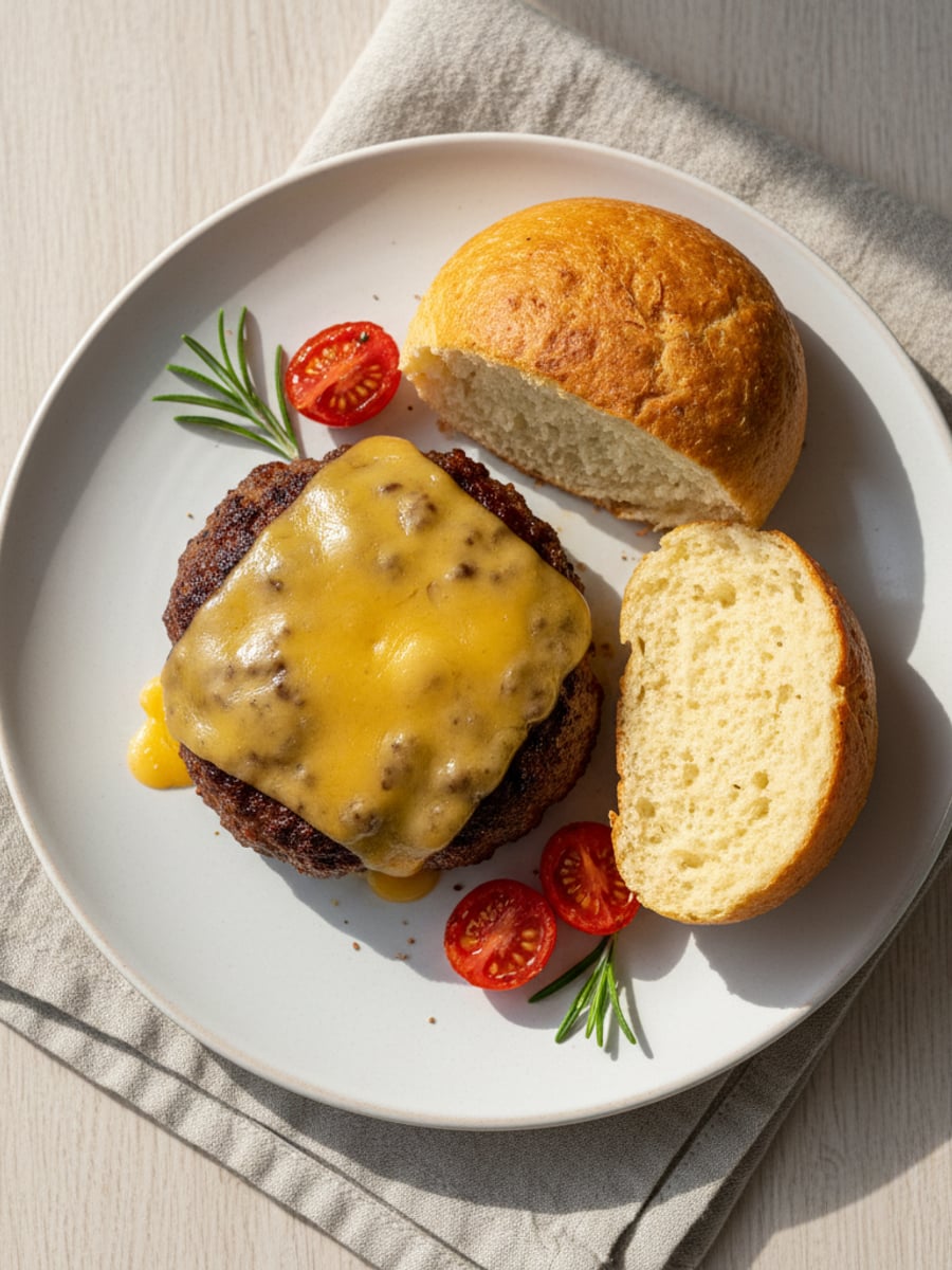AI-bild: Wagyu-style hamburgare (LCHF)