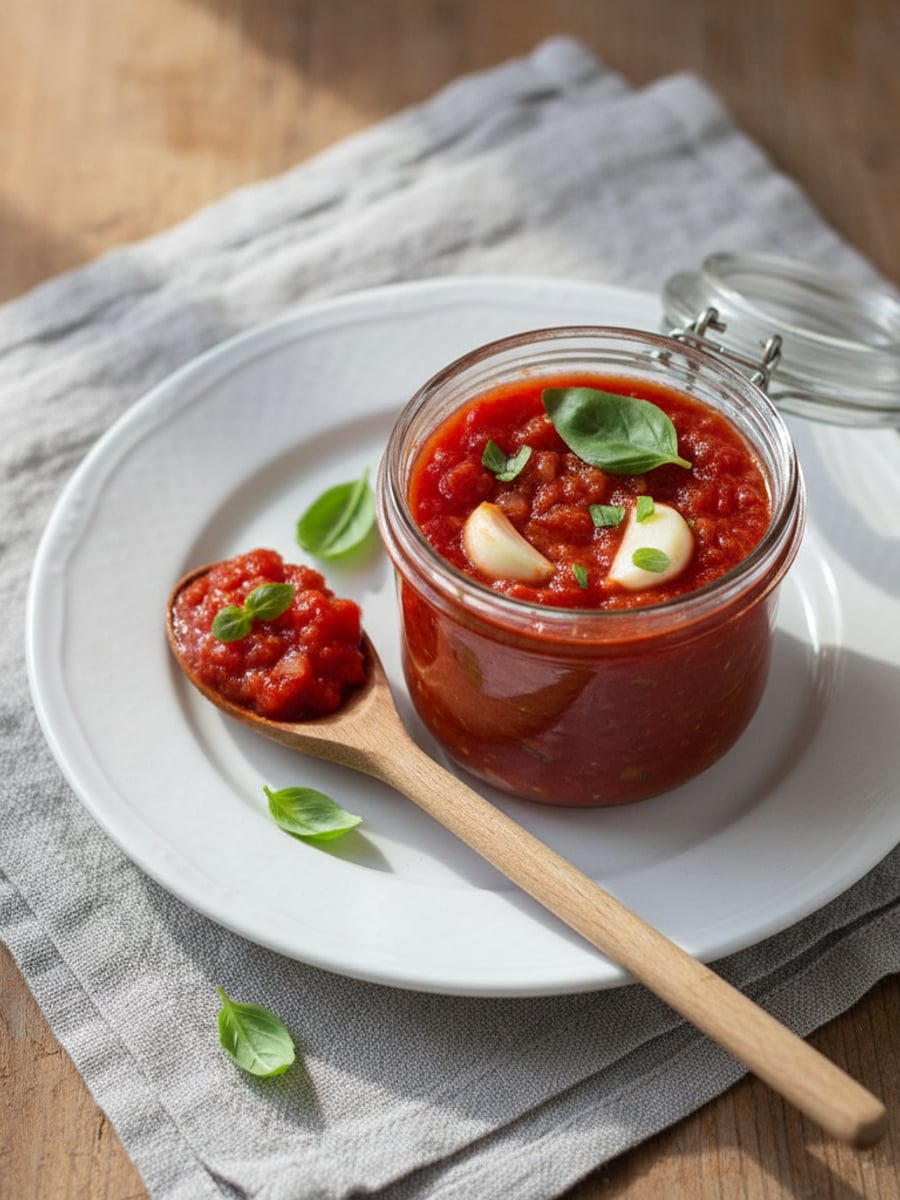 AI-bild: LCHF-tomatsås på burk
