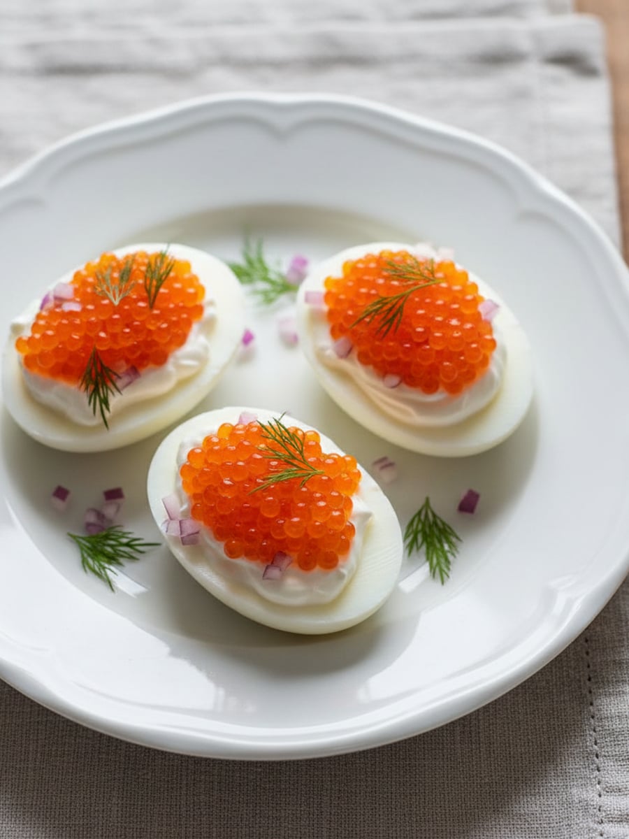 AI-bild: Ägg- och romkanapé