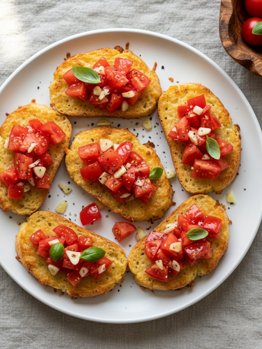 AI-bild: Bruschetta på fathead-bröd