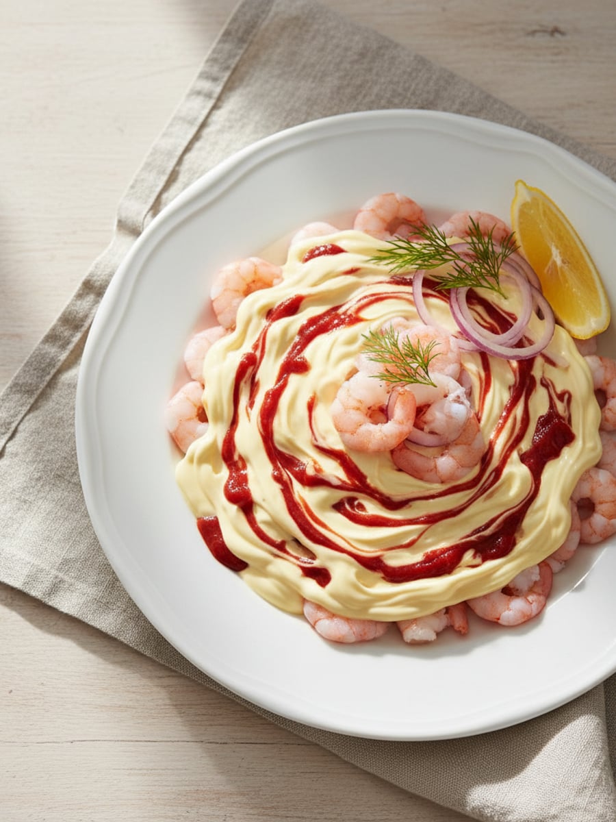 AI-bild: Klassisk räkcocktail