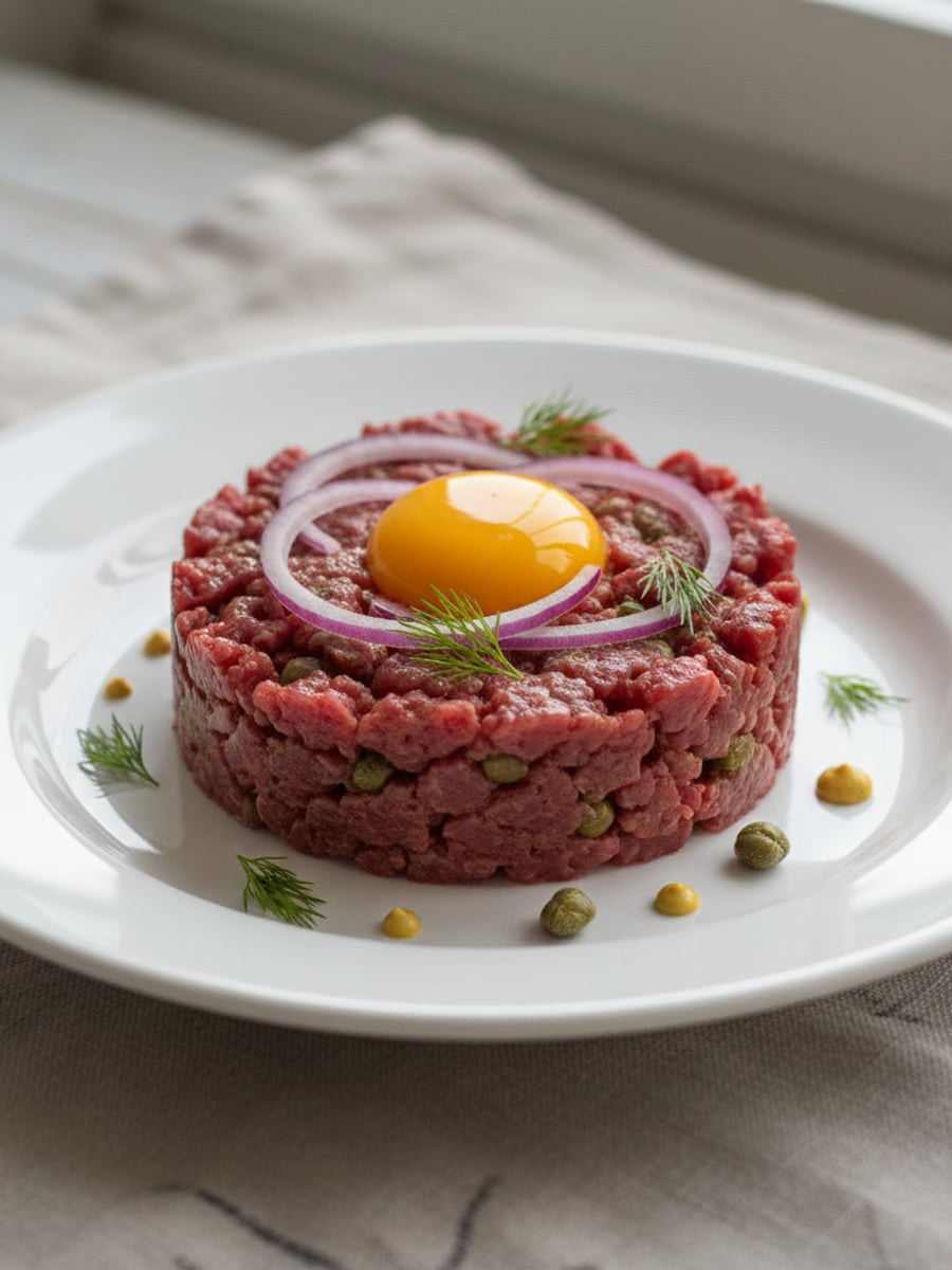 AI-bild: Biff-tartar (helgmorgon)