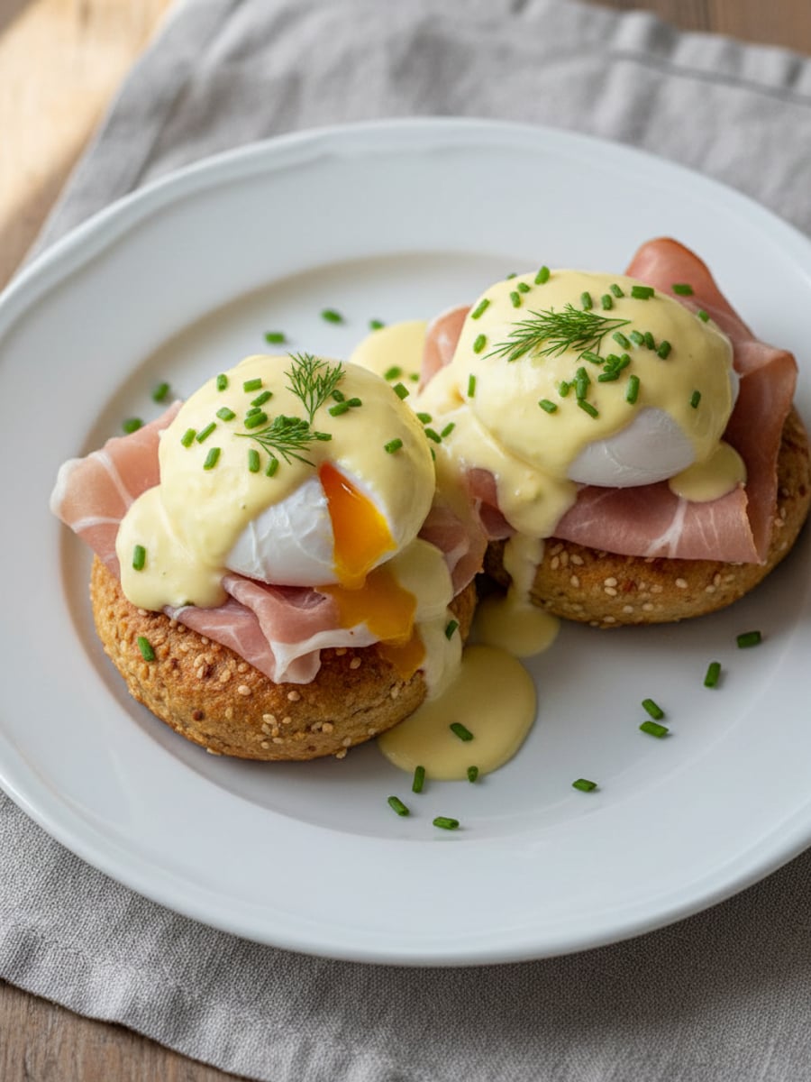 AI-bild: Eggs Benedict LCHF
