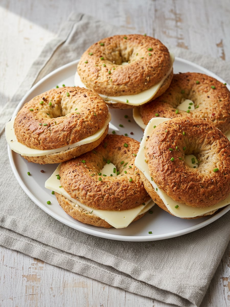 AI-bild: Fathead-bagels med gräddost