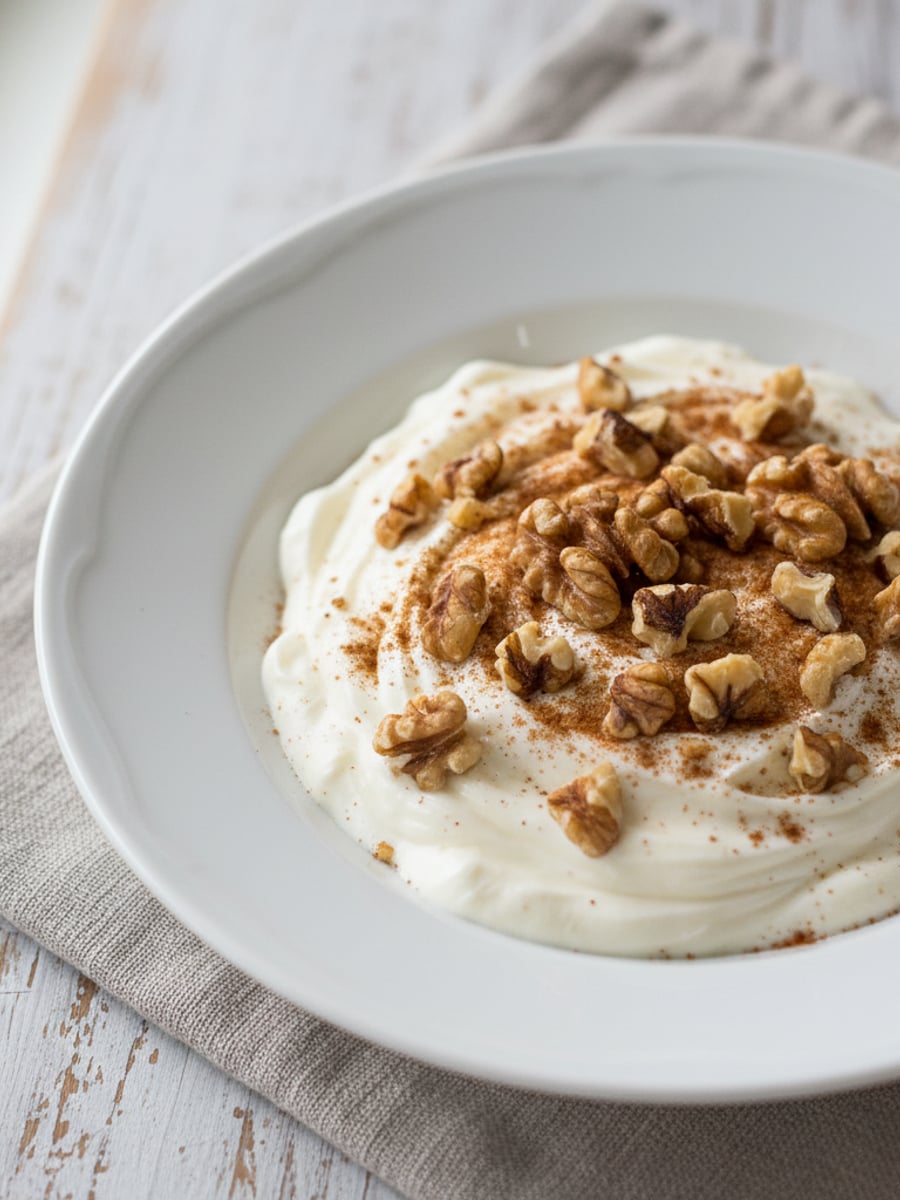 AI-bild: Grekisk yoghurt med valnötter