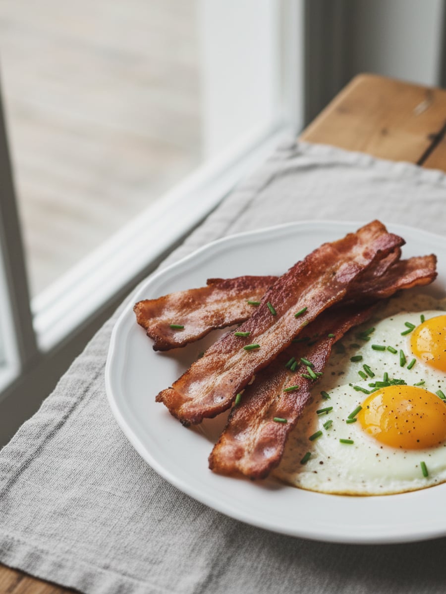 AI-bild: Klassisk bacon & ägg
