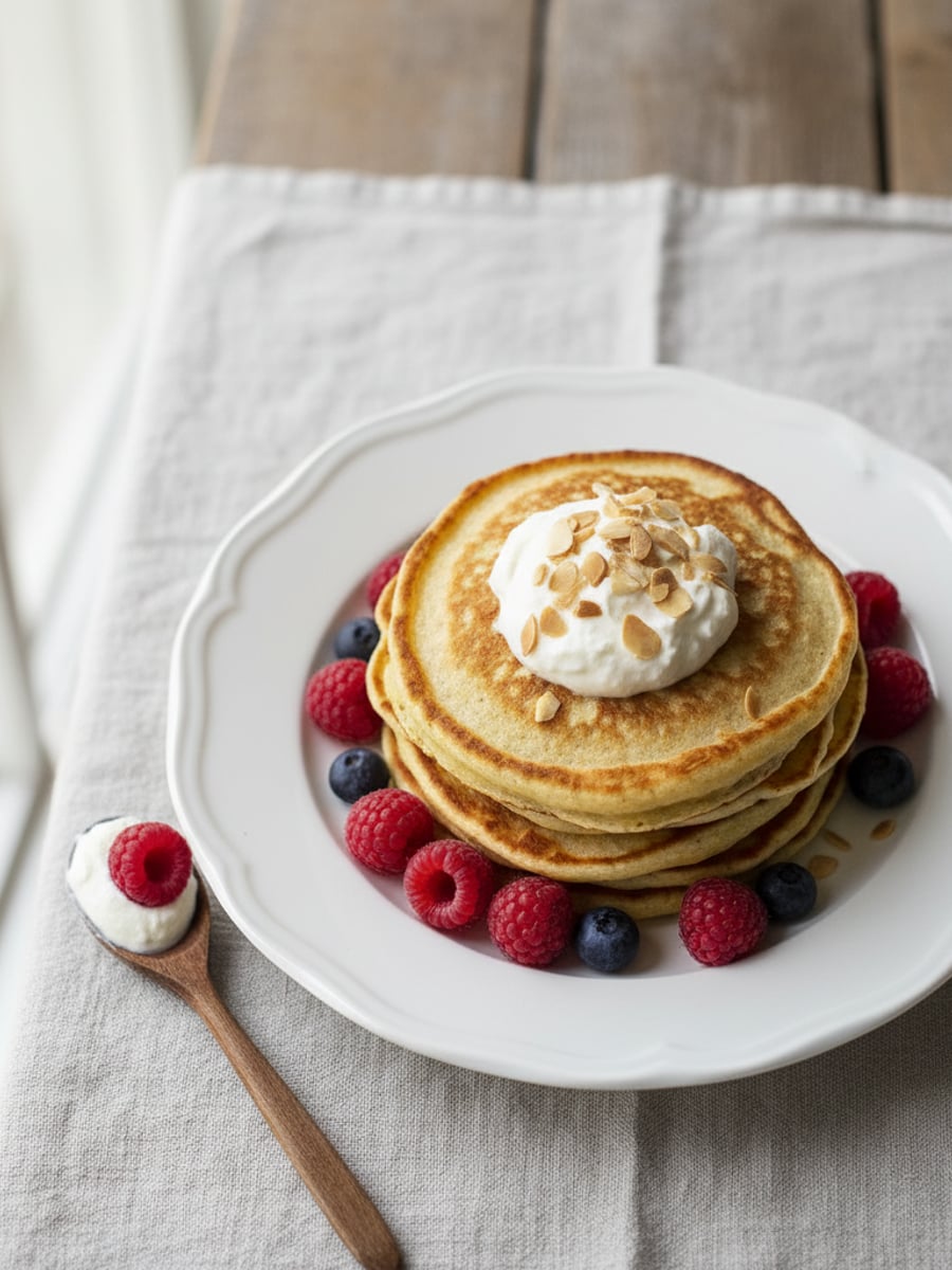 AI-bild: LCHF-pannkakor med kvarg