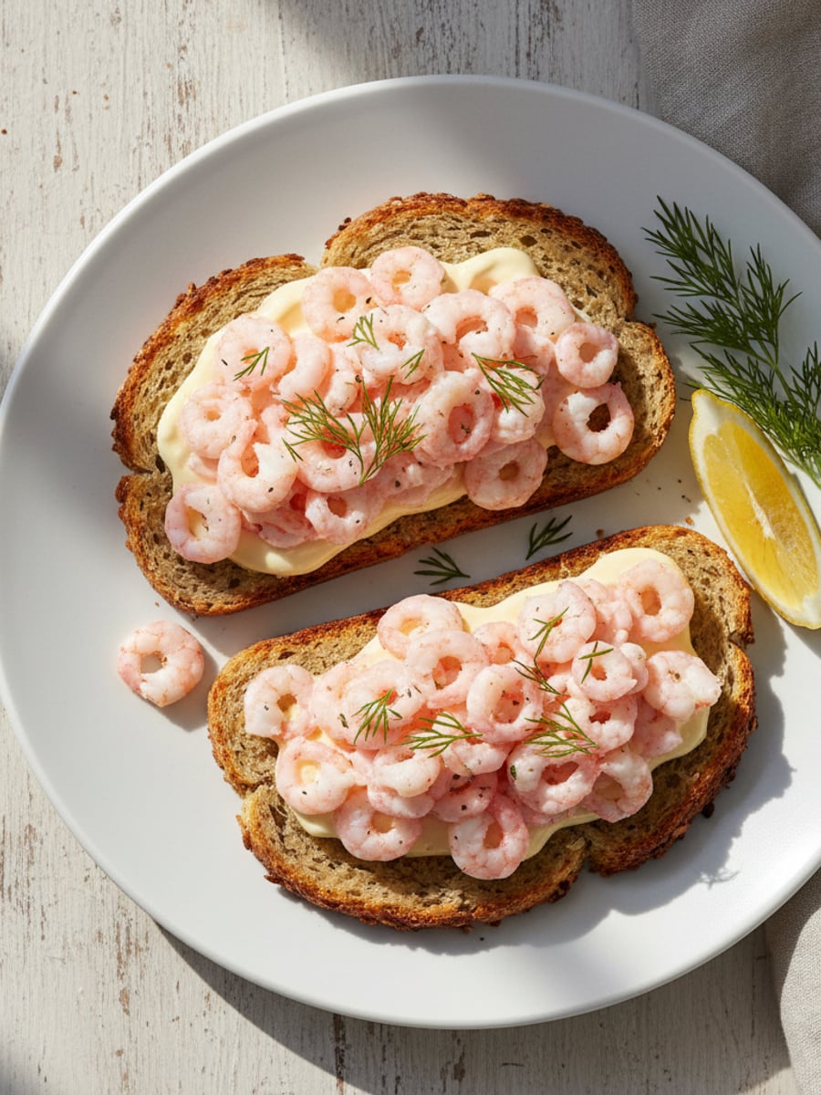 AI-bild: Räkmacka på fathead-bröd