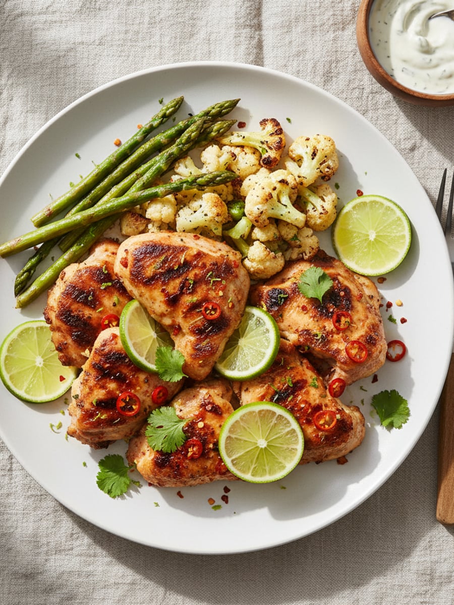 AI-bild: Grillad chili-lime kyckling