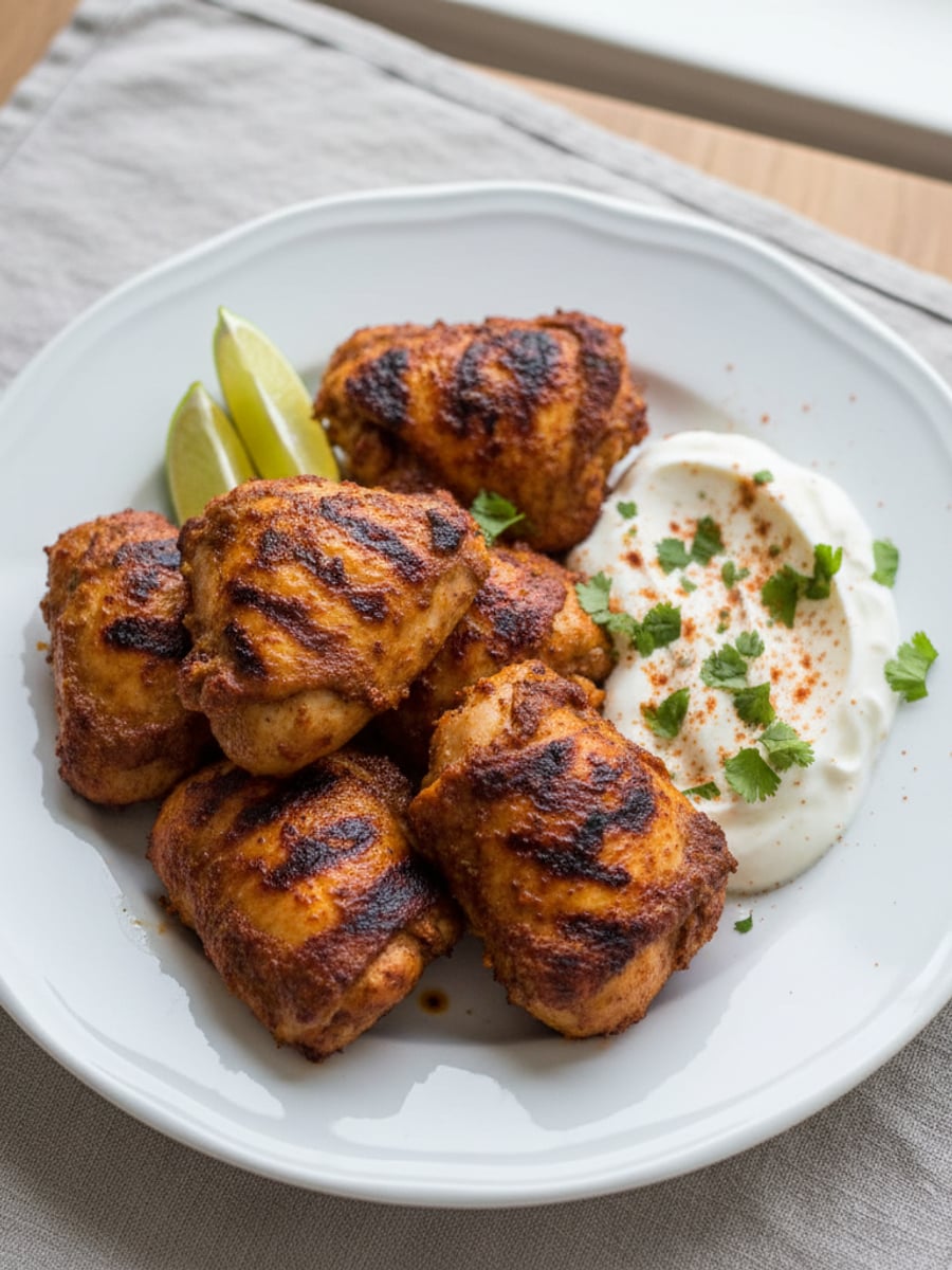 AI-bild: Grillad kötträtt med tandoori-rub