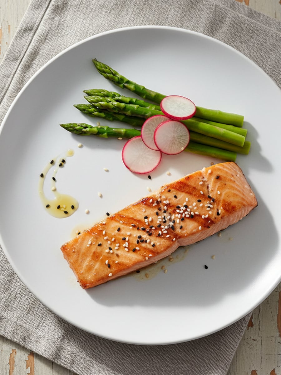 AI-bild: Grillad miso-lax