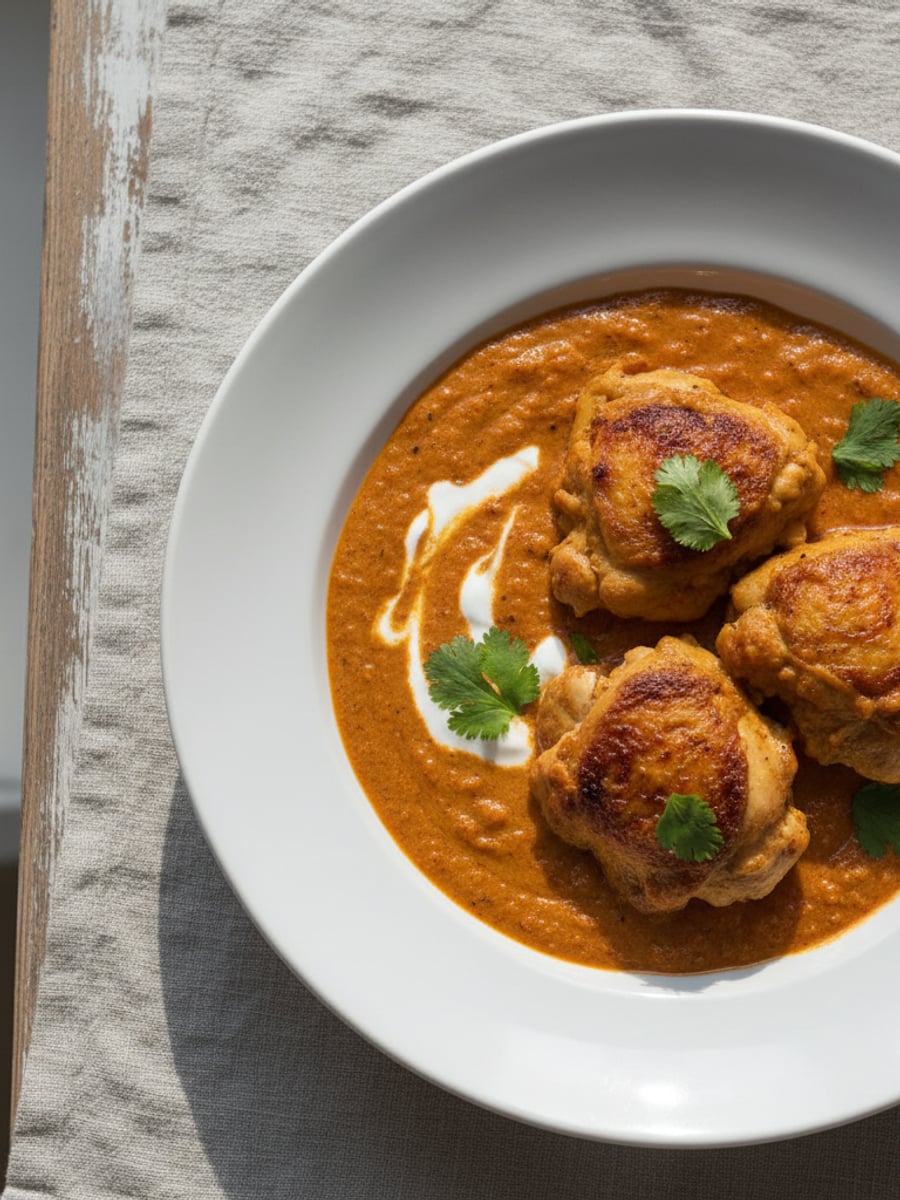 AI-bild: Butter chicken (LCHF)