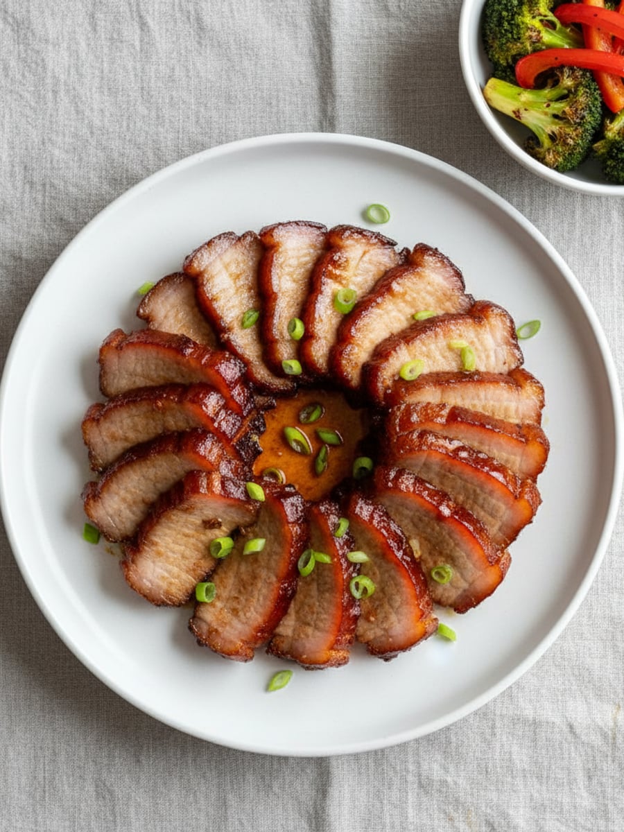 AI-bild: Char siu-fläsk i ugn