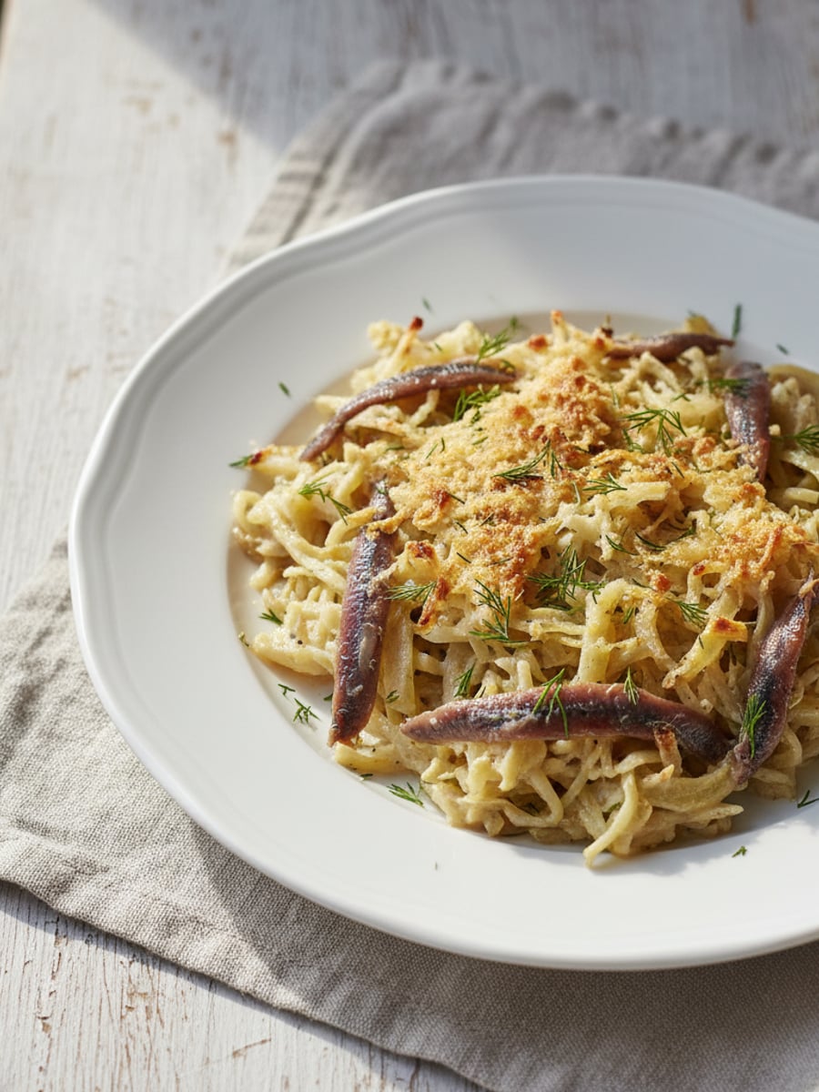 AI-bild: Janssons frestelse utan potatis