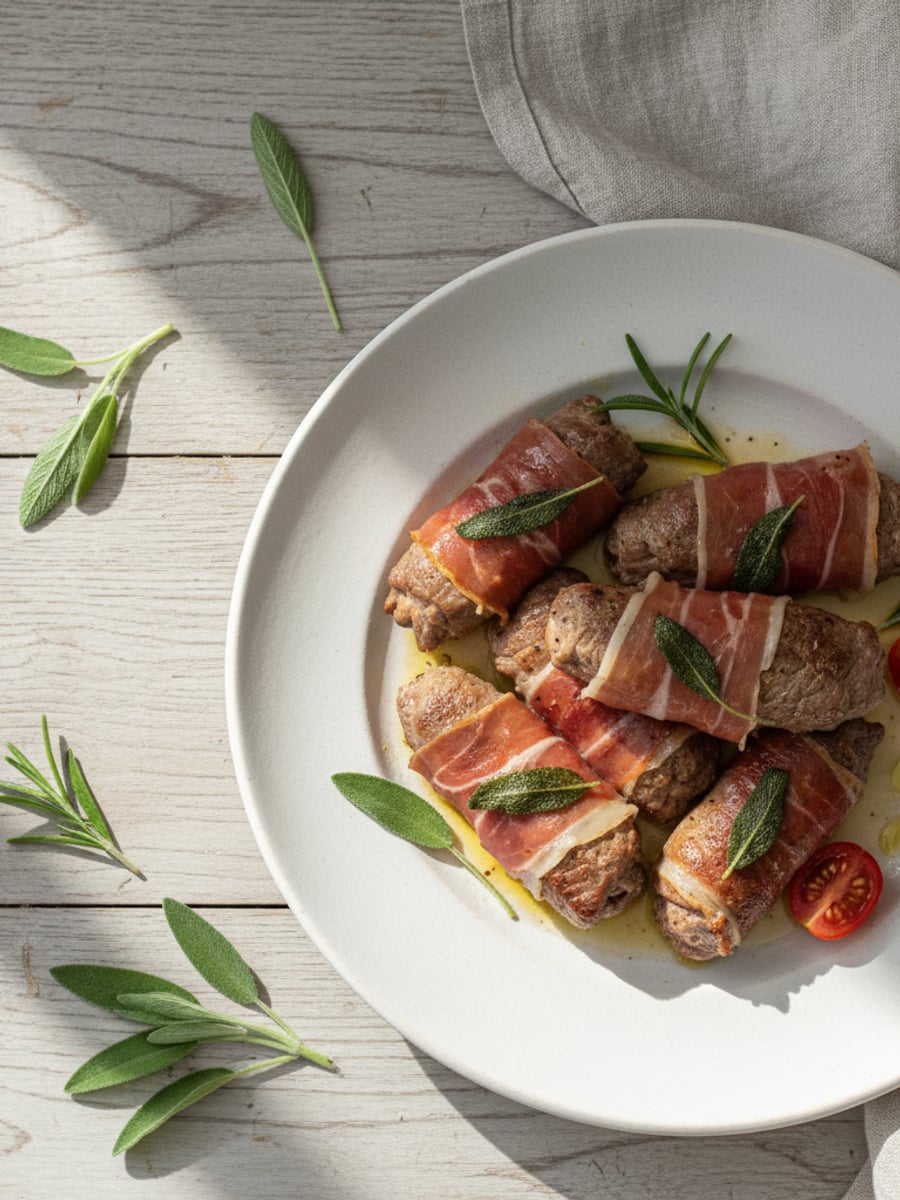 AI-bild: Kalvfilé saltimbocca