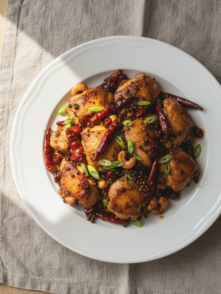 AI-bild: Kung pao-kyckling utan jordnötter