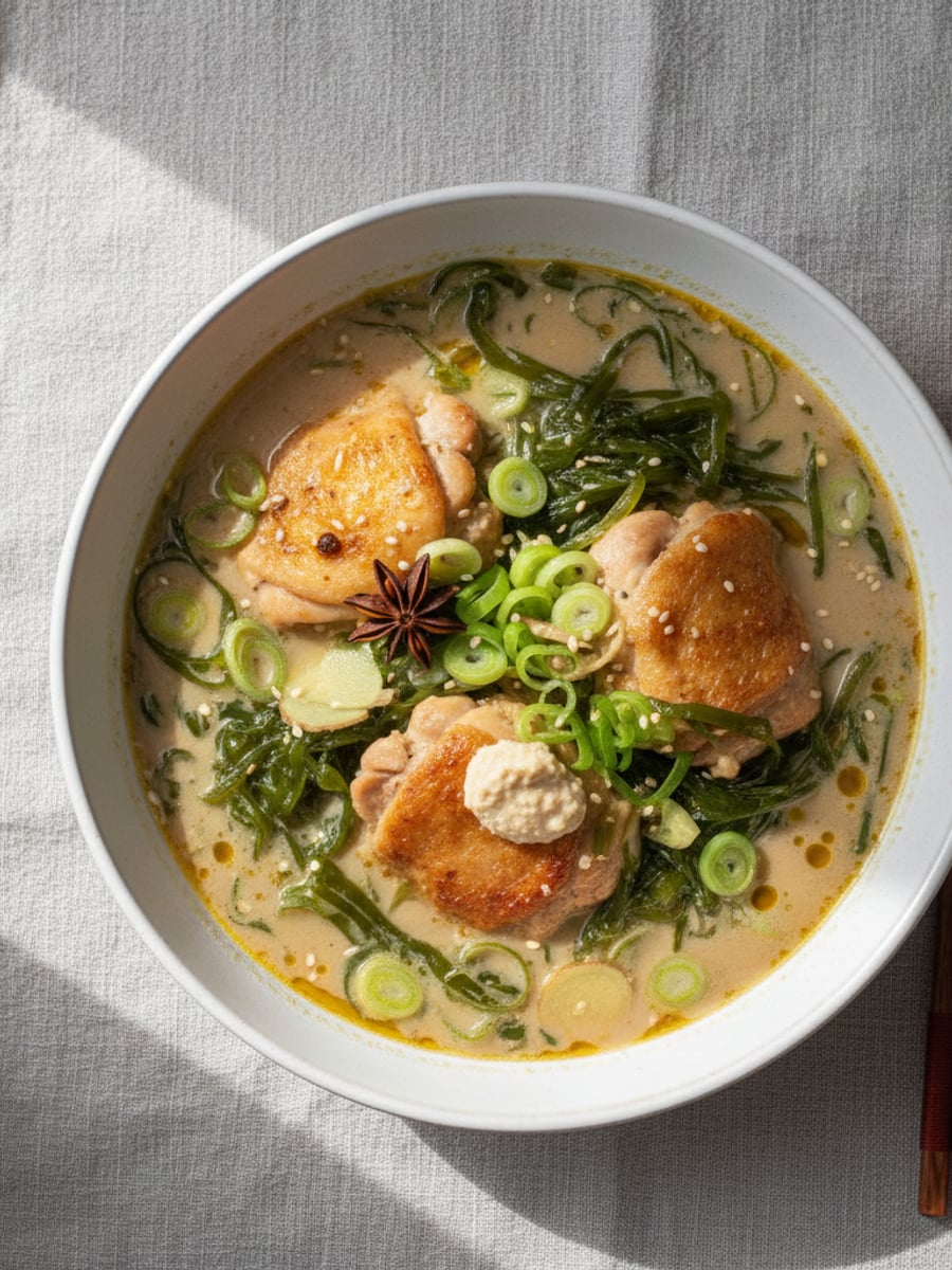 AI-bild: Misogryta med kyckling & wakame