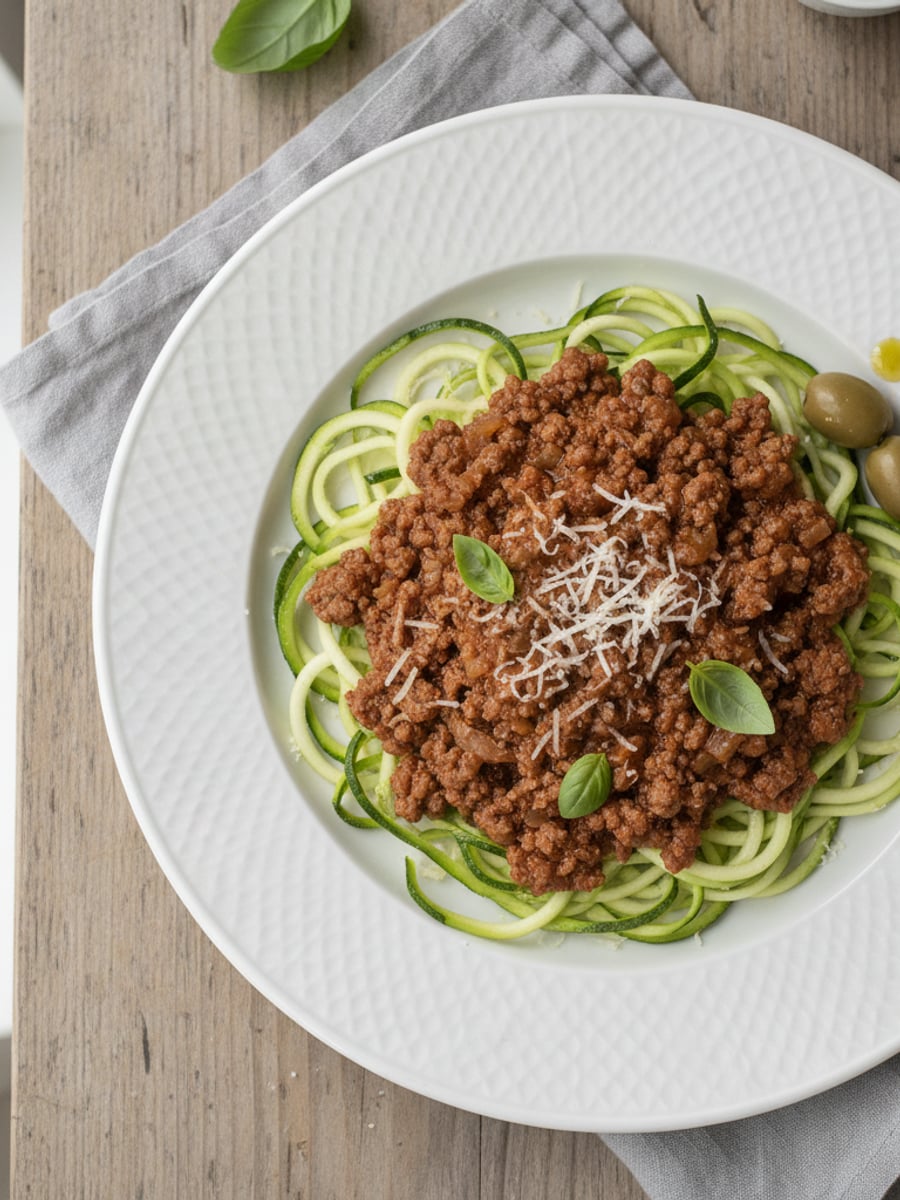 AI-bild: Zoodles med bolognese