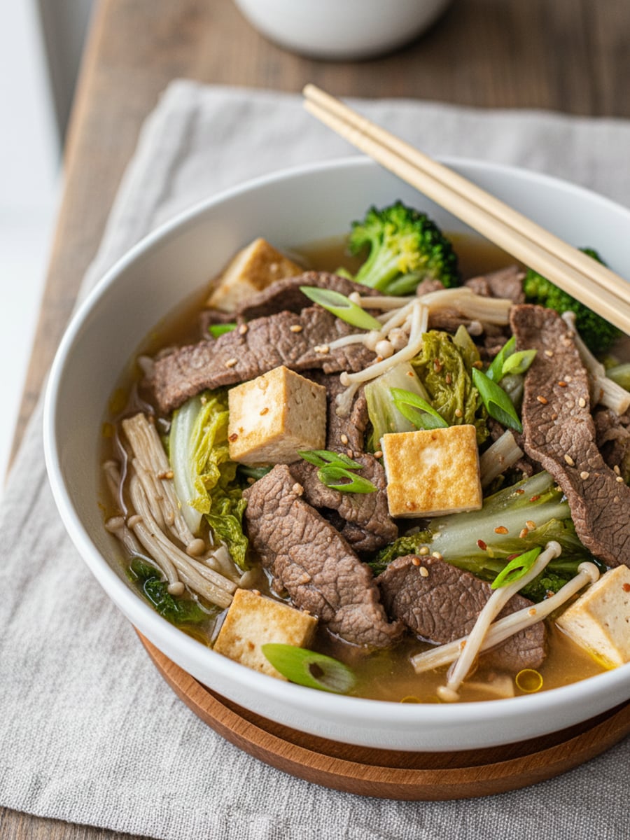 AI-bild: Sukiyaki-gryta