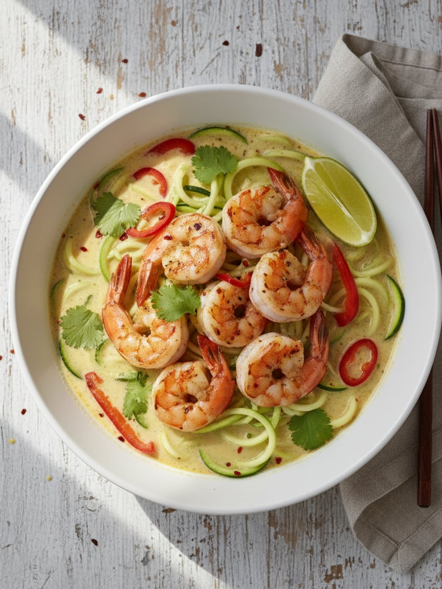 AI-bild: Thai-laksa med räkor