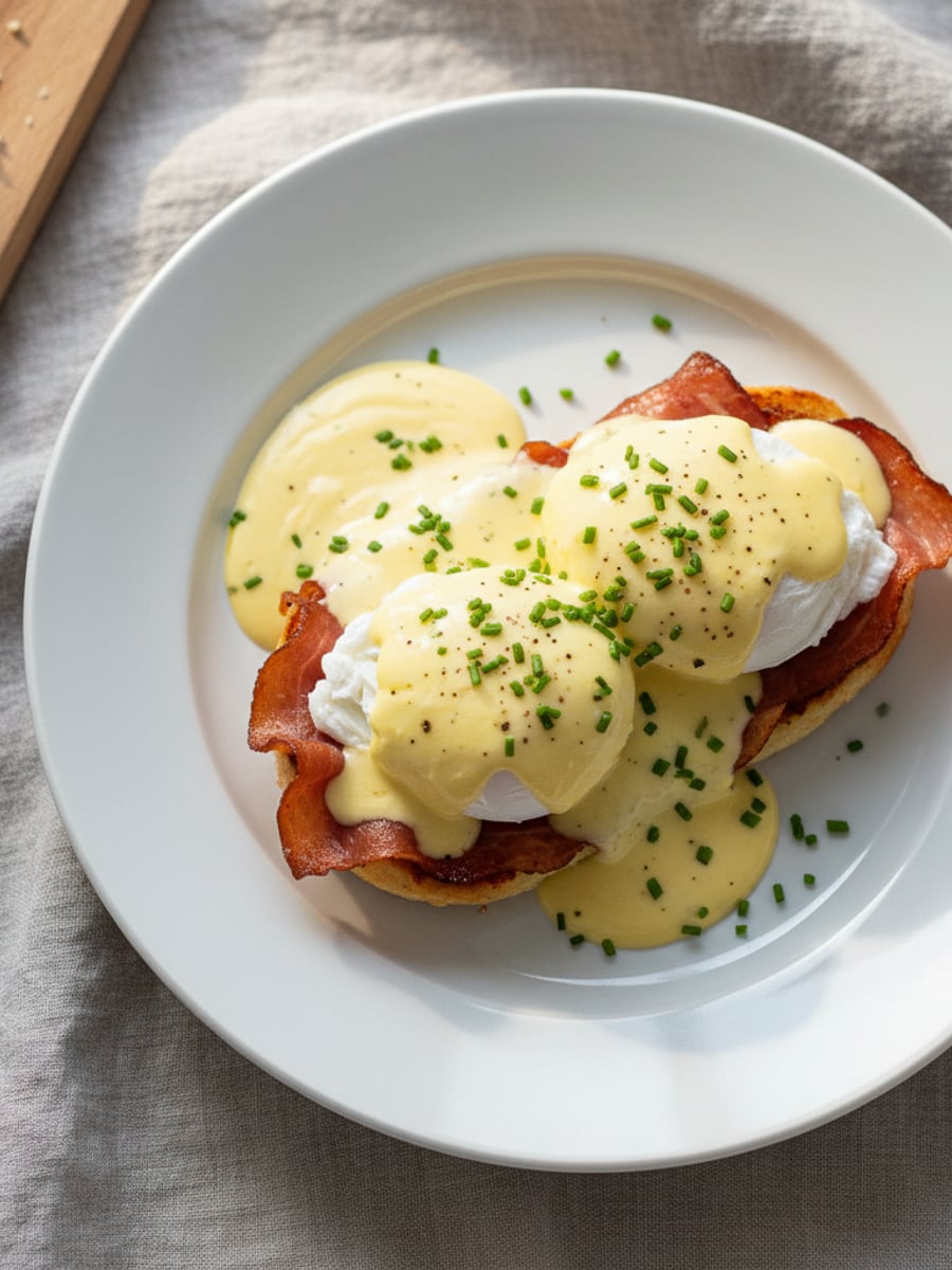 AI-bild: Eggs Benedict utan bröd