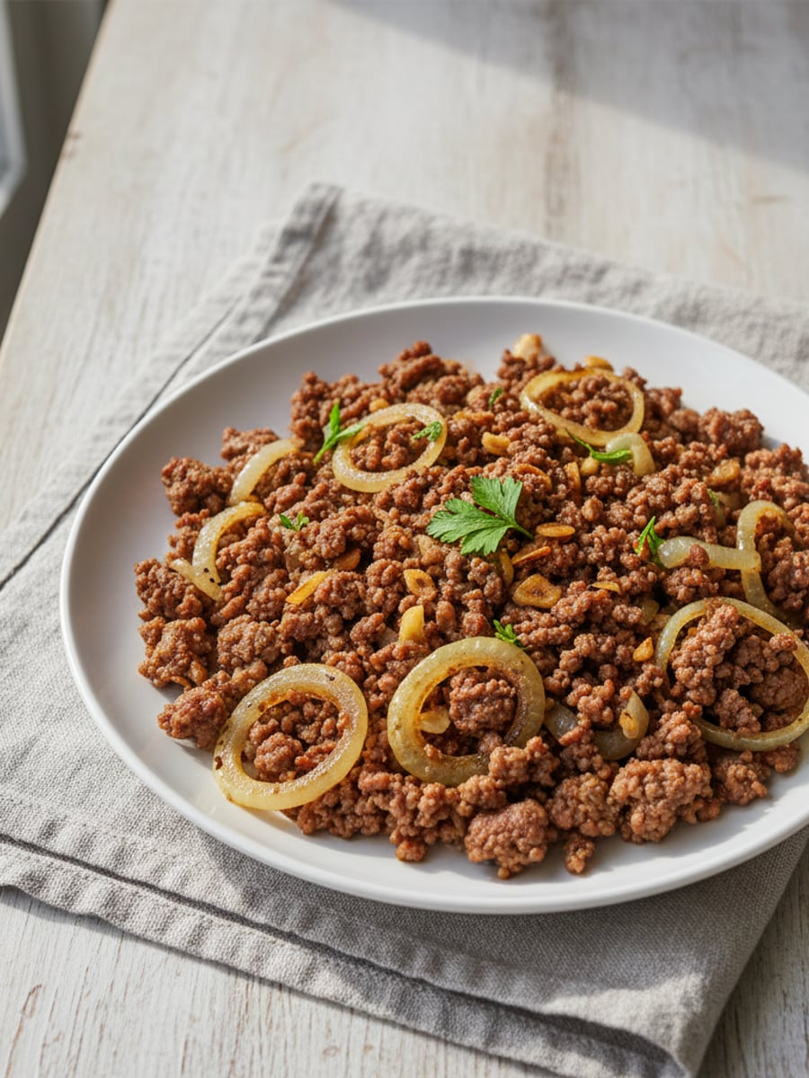 AI-bild: Smörstekt köttfärs