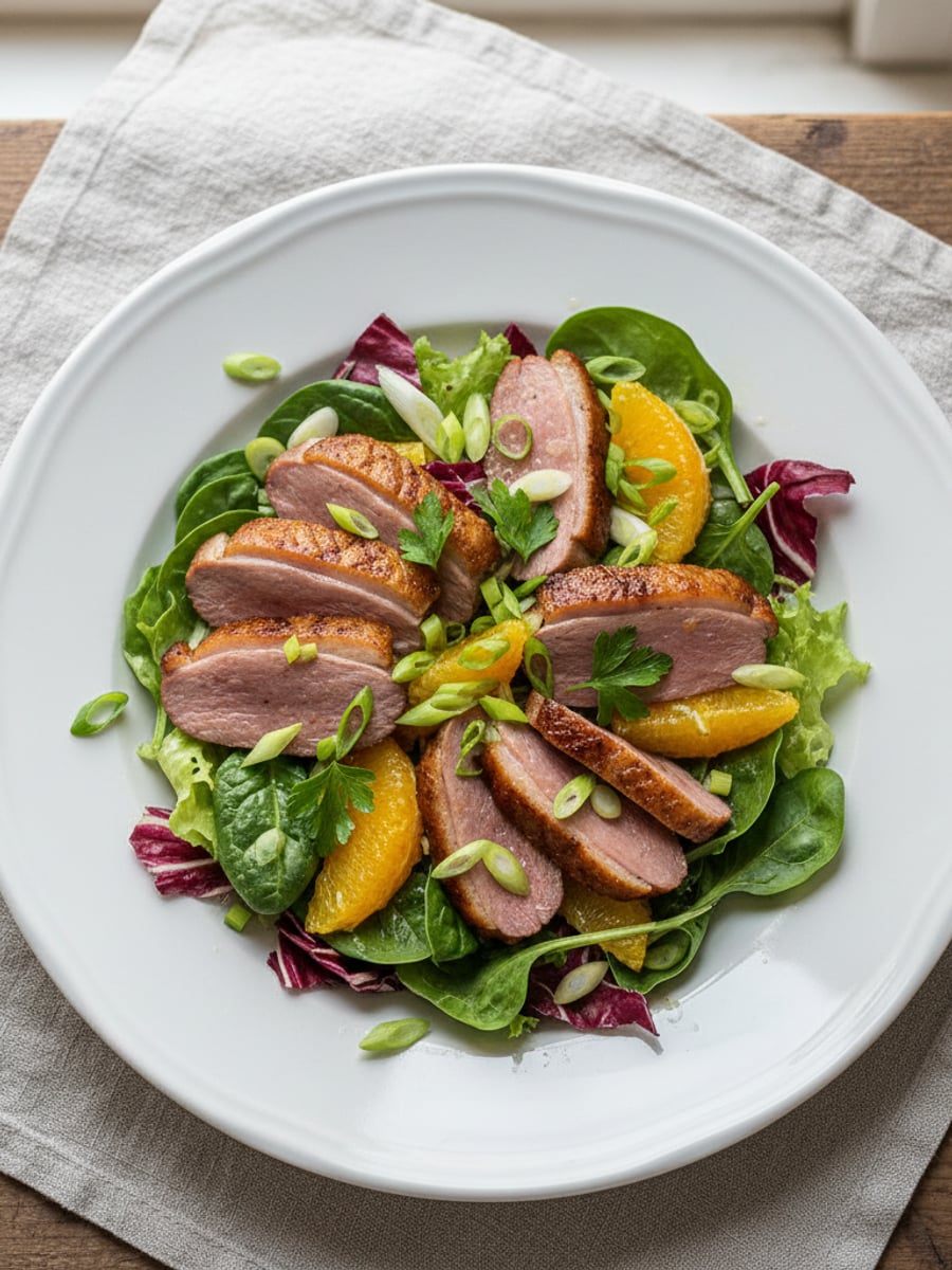 AI-bild: Anka-sallad med apelsin (LCHF)