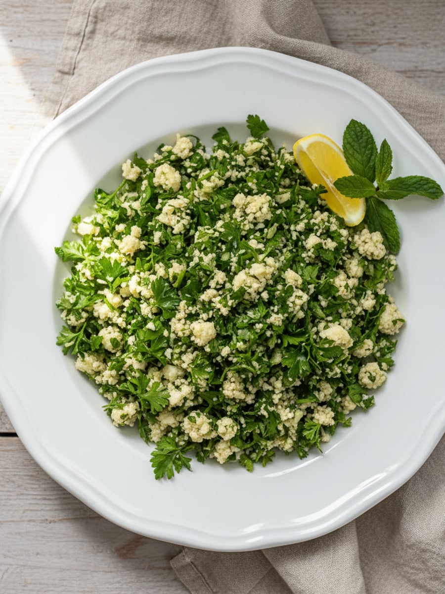 AI-bild: Blomkåls-tabbouleh (mellanostern)