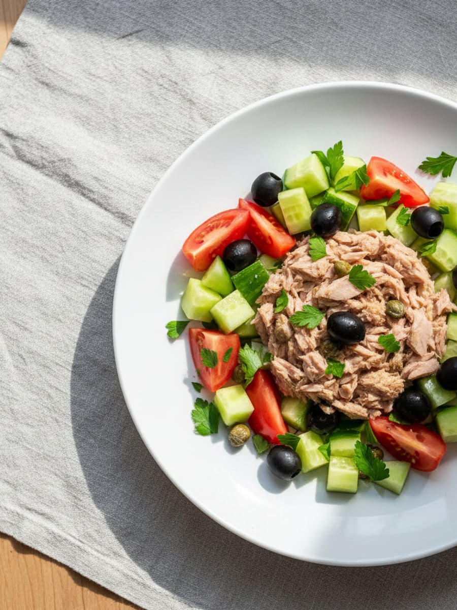 AI-bild: Tonfisk-medelhavs-bowl