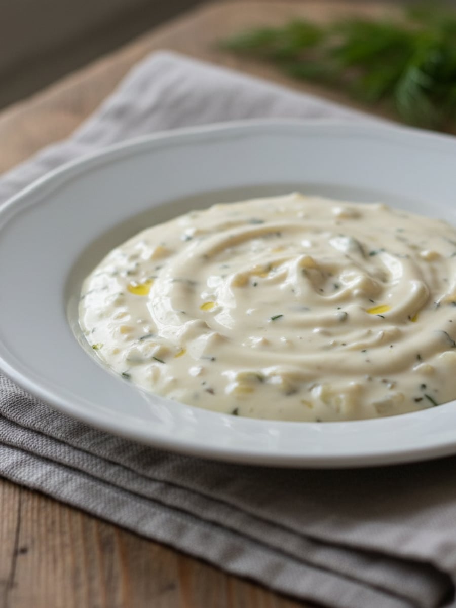 AI-bild: Beurre blanc (vitvinsmör)