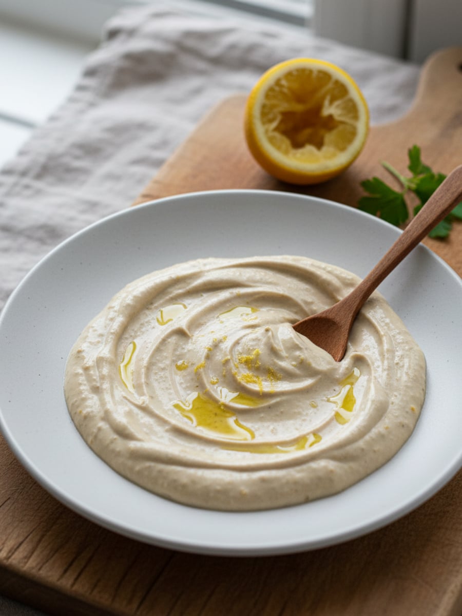 AI-bild: Tahini-citronsås
