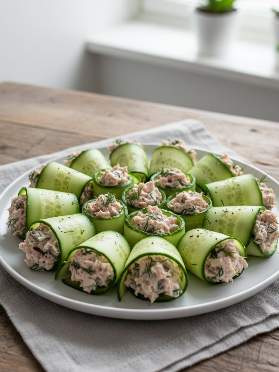 AI-bild: Gurkrullar med tonfisktartare