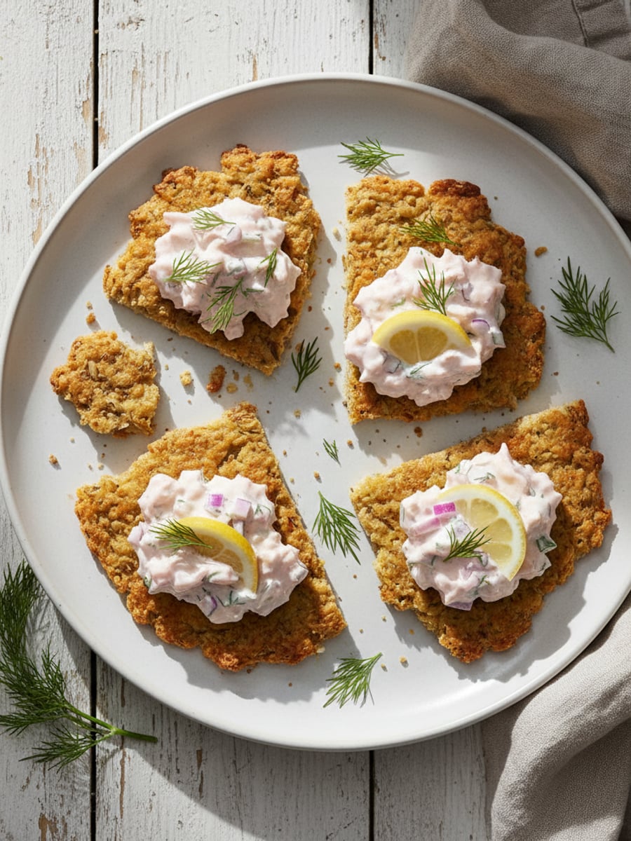 AI-bild: Fathead-knäcke med laxröra