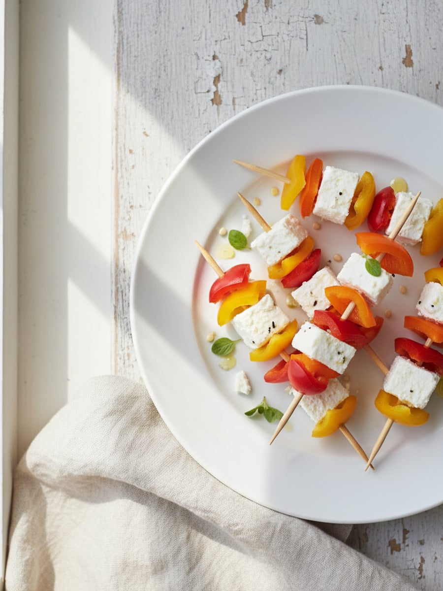 AI-bild: Paprika-feta-spjut