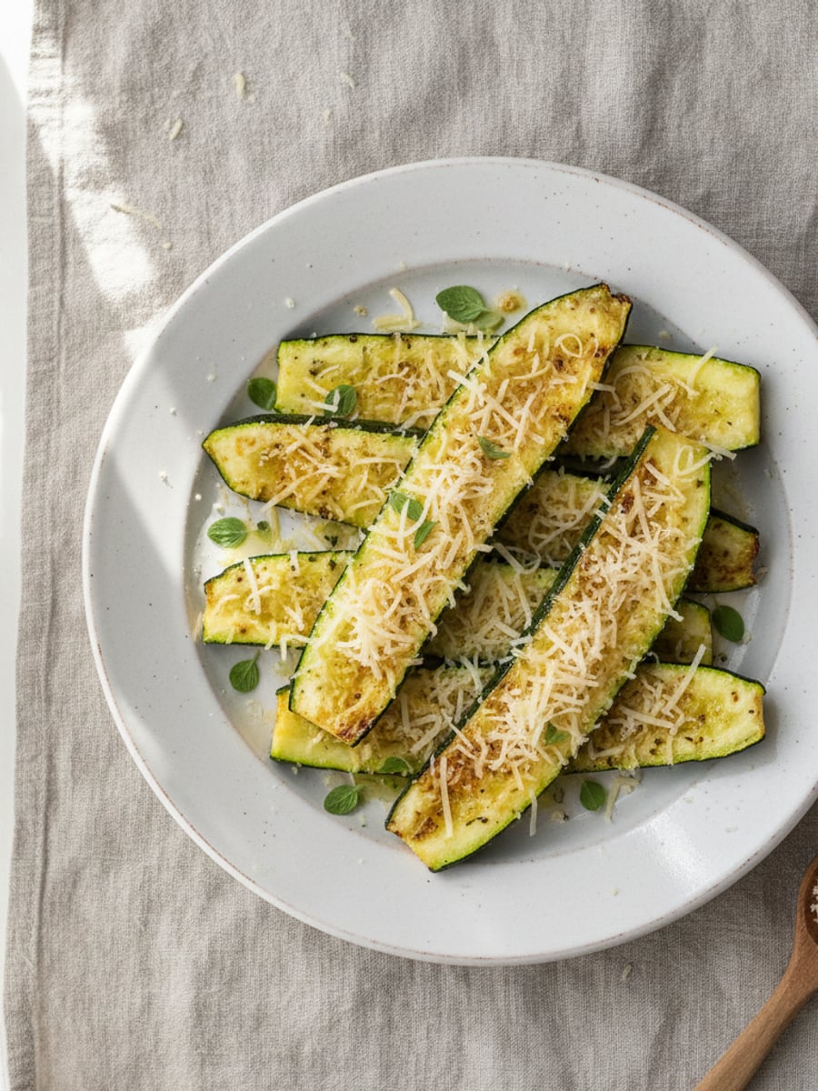 AI-bild: Rostad zucchini med parmesan