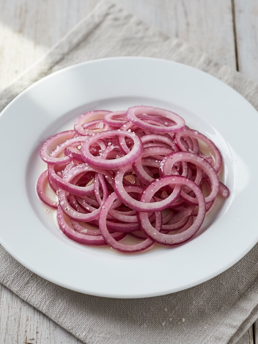 AI-bild: Snabbpicklad rödlök